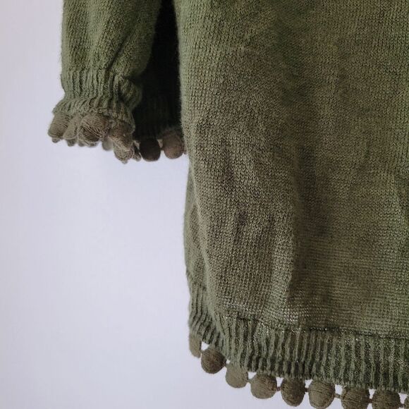 J. Crew 100% Linen Olive Green Knit Sweater 3/4 Sleeve Lightweight Small - Picture 8 of 8